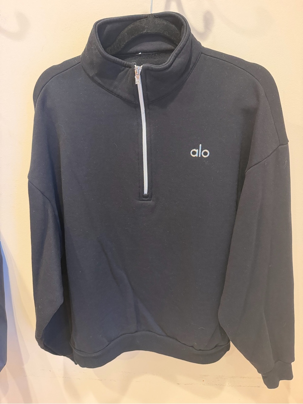 ALO Yoga Men’s Black Half-Zip Pullover Sweatshirt